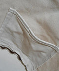 Close-up of a pocket on the Heavy Duty Canvas Bucket With Leather Bottom, 12 Inch Diameter, 1 Pocket, 100 Pound Load Rated Utility Bucket