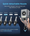 Adventurer 5M Pro High Speed Enclosed 3D Printer nozzle options and replacement guide with easy-detach nozzles for precision