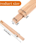 Heavy Lifter Solid Wood Drawer Slides 16 Inch Bottom Center Mount Replacement Kit reinforced with iron sleeves shown with size details.