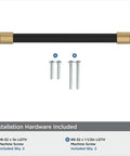 Mergence Cabinet Pull in Matte Black Champagne Bronze, Five And One Sixteenth Inch Center To Center, with screws included