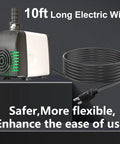 Kickin Efficiency Submersible Water Pump 880 GPH With 10 Ft Cord Ultra Quiet Operation shown with 10ft electrical wire