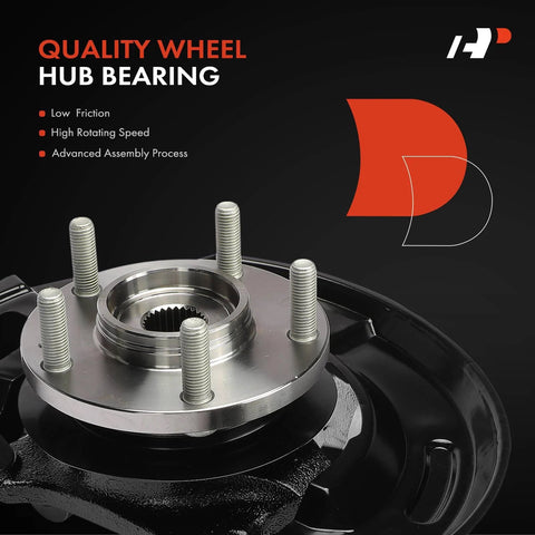 Beefy Two Pack Front Left And Right Steering Knuckle And Wheel Bearing Hub Assembly For Hyundai Santa Fe 2001 2002 2003 2004