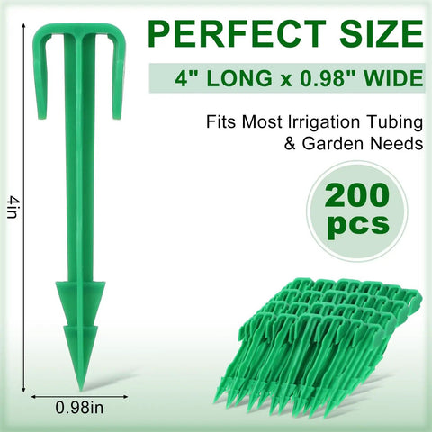 200 Pack 4 Inch Biodegradable Landscape Stakes For Landscape Fabric Weed Barrier And Turf Sod Staples For Lawn And Garden