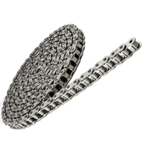 ANSI 41 Stainless Steel Roller Chain 10 Feet With One Connecting Link Pitch Point Five Inch Premium 304 Stainless Steel