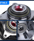 Close-up of Two Pack Front Wheel Hub And Bearing Assembly For Ford F 150 2004 2005 4WD 6 Lug With ABS, showing gears and bearings.
