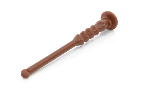 Silicone Anti-Vibration Fan Mount Set For PC Fans, 16-Pack, Brown Finish, showing single brown silicone mount with flat end