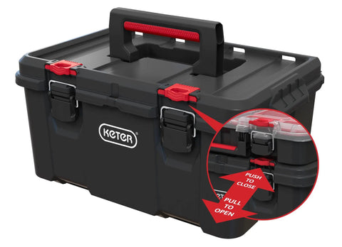 Stack N Roll Modular DIY Toolbox For Home Projects, Lightweight Yet Durable, Water Resistant Black Organizer, Stackable