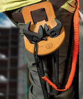 Extra Wide Adjustable Wrench for Heavy Nuts and Bolts by Klein Tools, 10 Inch Spud Wrench with tether hole on a belt