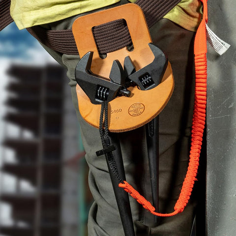 Heavy Duty Adjustable Spud Wrench 16 Inch Long With 1 5 8 Inch Opening Fits Heavy Nuts And Bolts Up To 1 Inch Forged In USA Tether Hole in tool pouch