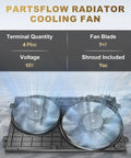 Premium Radiator Cooling Fan Assembly Oem Replacement Fits 2005 2013 Volkswagen Jetta Golf with dual fan design and shroud included.