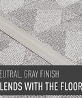 Floor Cord Management Kit With Corduct Cord Protector Wire Organizer And Hider Rubber Cable Cover Concealer Gray Five Feet Long Model CDG5 showing gray cover blending with floor