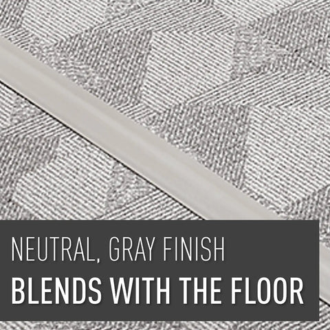 Floor Cord Management Kit With Corduct Cord Protector Wire Organizer And Hider Rubber Cable Cover Concealer Gray Five Feet Long Model CDG5 showing gray cover blending with floor