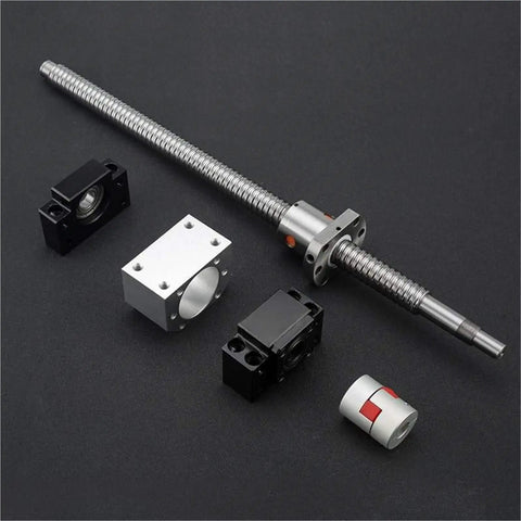 Premium Beefy Rolled Ballscrew Set SFU1204 RM1204 for CNC Linear Motion with Ballnut, End Machined BK BF10, 700mm Length
