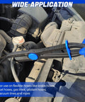 Three Pack Hose Pinch Off Pliers Set With Five Point Nine Inch Seven Point Three Inch And Ten Inch Straight Fuel Line Clamp Pliers For Fuel Gas Brake Radiator And Coolant Hoses Ergonomic Non Slip Handles And Wide Jaw Openings clamping a hose in an engine bay