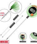 Glow In The Dark HVAC Digital Thermometer With Magnetic Mount And Foldable LCD Display Fahrenheit And Celsius UV Activated Cover Probe Tip Protector Hanging Mount Auto Power Off