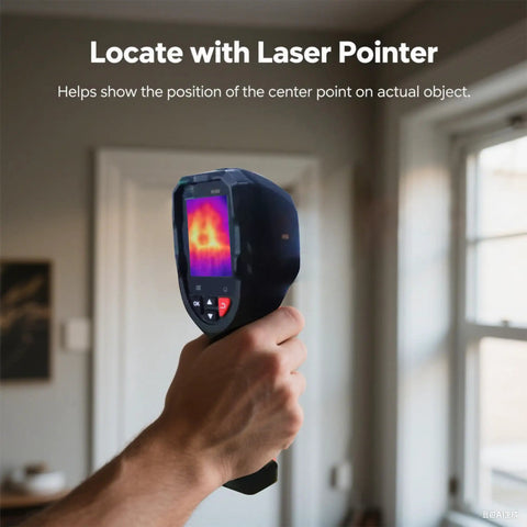 Handheld Thermal Imaging Camera With Super Resolution 240 By 240 And 128 By 128 IR For Crisp Thermal Images For Fast Anomaly Detection displayed in use