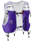 Front view of 10L Trail Running Hydration Vest With Soft Flasks Purple S For Ultraruns And Endurance Training Lightweight Breathable Pack