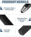 Detailed features of Leather Hole Punch 25mm Hollow Round Puncher Cutter Carbon Steel Pro Grade Tool including sharp edge, evacuation ports, anti-slip grip.