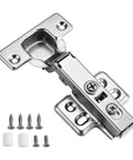 35mm Cup European Full Overlay Soft Close Cabinet Hinges For Frameless Cabinets with screws and mounting plate