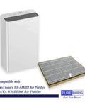 2-Pack Replacement Filter For TaoTronics TT-AP002 And VAVA VA-EE008 Air Purifiers, 2-In-1 HEPA Activated Carbon Filter For Dust PM2.5 Odors VOCs Smoke Best Bang For Your Buck For Home Use next to air purifier