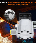 13 GPM Two-Stage Hydraulic Log Splitter Pump With 3000 PSI Capacity, 1 Inch NPT Ports, aluminum and cast iron details