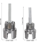 1 Set Internal External Pipe Thread Cutting Tools For 1/2 And 3/4 Inch Water Pipes with varying sizes for precision cutting.