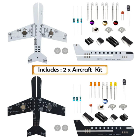 Dope Soldering Practice Kit For Beginners Build Two Mini Display Aircraft With 3 Color LEDs A Hands On STEM Project