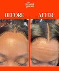 Before and after results using Lace Melting Spray For Wigs With Extra Hold No Residue Bond Adhesive Ashy Lace Eliminator Game Changer.