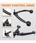 Front Upper And Lower Control Arms Kit For Chevy Silverado GMC Sierra 1500 Yukon 2007 2013 Replacement Parts With Bushing Set