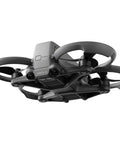 Avata 2 FPV 4K Drone Dope Fly More Combo With Goggles N3 And 3 Batteries in flight position, showcasing propellers and body design.