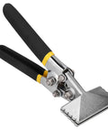 Heavy Duty Hand Seamer Pliers With 80mm Jaw Width And Steel Construction, black handles, for precise metal forming.
