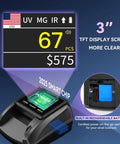 AL 135T Counterfeit Bill Detector Money Checker With Three Inch Digital Screen Dual Currency Verification Modes Pass