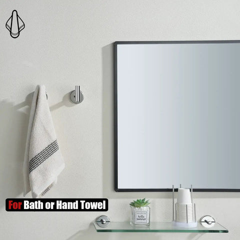 Chrome Bathroom Towel Hook Set Heavy Duty 304 Stainless Steel Wall Mounted Coat Robe Hooks For Bathroom Kitchen Garage Rust Resistant Polished Finish Easy Install Pack Of 4 TH100-CH-P4
