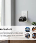 No Brainer Ac To Dc Converter With 12 Volt Cigarette Lighter Socket Adapter For 90 To 240 Volt Wall Plugs Smooth 500 Ma Output Plugs Straight Into Your Ride For Dash Cams Phones And Tablets On The Fly mounted in a wall outlet.