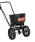 50 Lb Push Lawn And Garden Broadcast Spreader For Seed And Fertilizer, Walk Behind With No-Fuss Cable Control, Rust Proof Poly Hopper