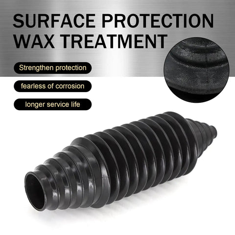 Rack and Pinion Boot Kit 2 Pack Silicone Inner Tie Rod Ball Covers for Most Cars, Trucks and SUVs Black Go-To Steering Boot Tool Set Durable, Waterproof, Dustproof and Heat Resistant