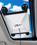 Heavy Duty Starlink Mini Suction Mount for Window Sunroof with carbon steel frame and visible suction cups.
