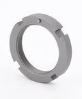 Locking Hub Spindle Nut Conversion Kit 32720 showing precision machined nut, silver finish, for Dana 44 and Dana 30 CJ front axles