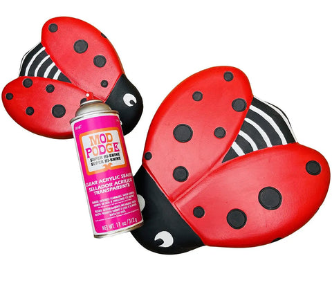 Large Ladybug Stepping Stone Mold For DIY Walkways And Garden Decor Reusable Plastic Concrete Mold with paint and sealer spray