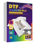 DTF Transfer Film 13 X 19 Inches A3 Plus 100 Sheets Double Sided Matte PET Heat Transfer Paper for Tees and Fabrics
