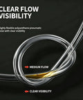 High Pressure PU Air Hose Built As A Workhorse With Hella Kink Resistance And A Slick Flexible Design delivering clear flow visibility.