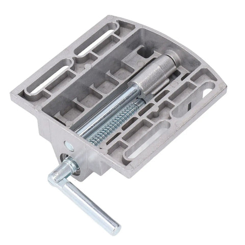 Solid 2.75 Inch Heavy Duty Drill Press Vise Crafted From Durable Aluminum Alloy With Hardened Steel Jaws For Woodworking And Metalworking Projects, showing the clamping mechanism and aluminum body.