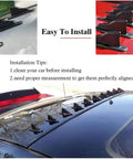 Diffuser Shark Fin Kit 10 Piece Set For Spoiler Roof Wing Air Vortex Generator Black Dope Look Aggressive Evo Style Car Exterior Decor With Strong Adhesive And Easy Peel And Stick No Drill Required
