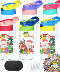 Image of Six Pack 12 Oz Sublimation Tumbler Blanks For DIY Heat Press Crafting Totally Fun Kids Sippy Cups Stainless Steel Water Bottles