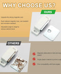 Comparison of 12 Pieces Cabinet Door Magnets Catch with steel strike plate versus rusted alternative