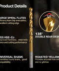Pro Grade M6 X 1 Spiral Point Thread Tap And 5.0 mm Twist Drill Bit Set High Speed Steel 6542 With M35 Cobalt Bits