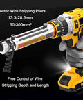 Eiwitany Electric Wire Stripping And Cutting Machine Adjustable Speed Copper Cable Cutter Tool Compact Portable Auto Peeler for home use