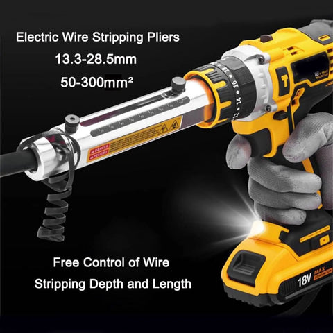 Eiwitany Electric Wire Stripping And Cutting Machine Adjustable Speed Copper Cable Cutter Tool Compact Portable Auto Peeler for home use