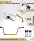 Left Hand Pressure Assist Toilet Lever With Linkage For Gerber Ultra Flush Tanks 99-571-KT Compatible Durable Brass Construction One Pack Replacement Handle For Smooth Flush And Long Lasting Performance chrome lever and brass linkage shown