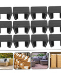 12 Pieces Rattan Chair Clamps And Wicker Furniture Clips For Outdoor Couches And Sectionals Quick Install Easy Snap On No Tools Needed
